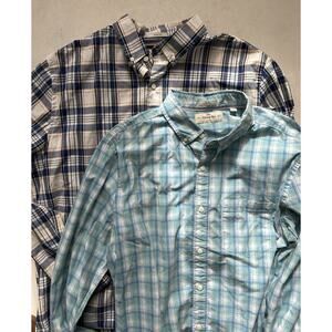 Hawker Rye Mens XL Plaid Long Sleeve Button Up Shirt Lot of 2 Slim Regular Fit